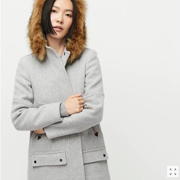 J.Crew Chateau parka in Italian stadium-cloth wool-FROSTED LILAC/purple-00-NWT - Picture 4 of 5